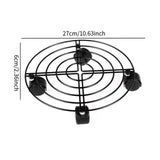 Maxbell 4x Flower Pot Base Round Indoor and Outdoor Planter Pots Rolling Plant Cart