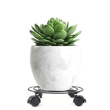 Maxbell 4x Flower Pot Base Round Indoor and Outdoor Planter Pots Rolling Plant Cart