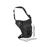 Maxbell Men's Drop Leg Bag Motorcycle Men Waist Belt Bag for Hiking Traveling Riding Style B