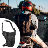 Maxbell Men's Drop Leg Bag Motorcycle Men Waist Belt Bag for Hiking Traveling Riding Style B