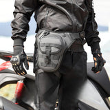 Maxbell Men's Drop Leg Bag Motorcycle Men Waist Belt Bag for Hiking Traveling Riding Style B