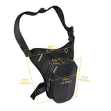 Maxbell Men's Drop Leg Bag Motorcycle Men Waist Belt Bag for Hiking Traveling Riding Style C