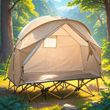 Maxbell Camping Tent Easy Setup Compact Backpacking Tent for Hunting Camping Fishing Khaki