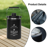 Maxbell Ice Jug Keeps Drinks Cold Portable Insulated Water Bottle for Sports Fitness Black