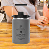 Maxbell Ice Jug Keeps Drinks Cold Portable Insulated Water Bottle for Sports Fitness Gray