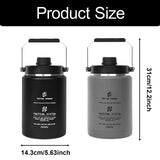 Maxbell Ice Jug Keeps Drinks Cold Portable Insulated Water Bottle for Sports Fitness Gray
