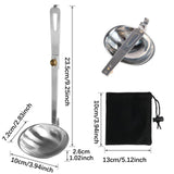 Maxbell Foldable Soup Spoon Compact Camping Flatware for Boating Camping Backpacking
