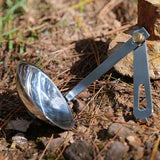 Maxbell Foldable Soup Spoon Compact Camping Flatware for Boating Camping Backpacking