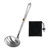 Maxbell Foldable Soup Spoon Compact Camping Flatware for Boating Camping Backpacking