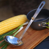 Maxbell Foldable Soup Spoon Compact Camping Flatware for Boating Camping Backpacking