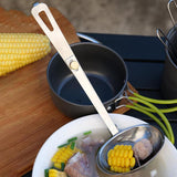 Maxbell Foldable Soup Spoon Compact Camping Flatware for Boating Camping Backpacking