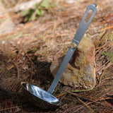 Maxbell Foldable Soup Spoon Compact Camping Flatware for Boating Camping Backpacking