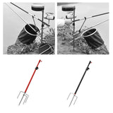 Maxbell Fishing Rod Holder for Ground Sturdy Suppot Stand for Outdoor Camping Hiking Red