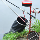 Maxbell Fishing Rod Holder for Ground Sturdy Suppot Stand for Outdoor Camping Hiking Red