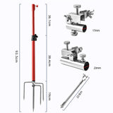 Maxbell Fishing Rod Holder for Ground Sturdy Suppot Stand for Outdoor Camping Hiking Red