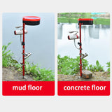 Maxbell Fishing Rod Holder for Ground Sturdy Suppot Stand for Outdoor Camping Hiking Red