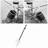 Maxbell Fishing Rod Holder for Ground Sturdy Suppot Stand for Outdoor Camping Hiking Black