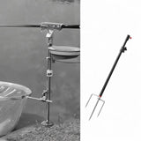 Maxbell Fishing Rod Holder for Ground Sturdy Suppot Stand for Outdoor Camping Hiking Black