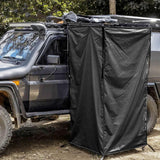 Maxbell Vehicle Side Shower Tent Automotive RV Tailgate Van Restroom Privacy Shelter Black