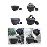Maxbell Electric Bike Basket Liner Sunproof Practical Black Bicycle Front Basket Bag 27cmx29cmx19cm Without Handle