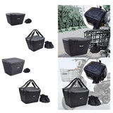 Maxbell Electric Bike Basket Liner Sunproof Practical Black Bicycle Front Basket Bag 27cmx29cmx19cm Without Handle