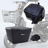 Maxbell Electric Bike Basket Liner Sunproof Practical Black Bicycle Front Basket Bag 27cmx29cmx19cm Without Handle