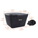 Maxbell Electric Bike Basket Liner Sunproof Practical Black Bicycle Front Basket Bag 27cmx29cmx19cm Without Handle