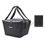Maxbell Electric Bike Basket Liner Sunproof Practical Black Bicycle Front Basket Bag 27cmx29cmx19cm With Handles