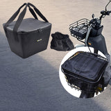 Maxbell Electric Bike Basket Liner Sunproof Practical Black Bicycle Front Basket Bag 27cmx29cmx19cm With Handles