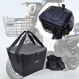 Maxbell Electric Bike Basket Liner Sunproof Practical Black Bicycle Front Basket Bag 27cmx29cmx19cm With Handles