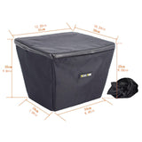 Maxbell Electric Bike Basket Liner Sunproof Practical Black Bicycle Front Basket Bag 31cmx26cmx25cm Without Handle