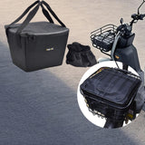 Maxbell Electric Bike Basket Liner Sunproof Practical Black Bicycle Front Basket Bag 31cmx26cmx25cm With Handles
