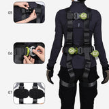 Maxbell Full Body Harness Thicken Construction Harness for Rescue Outdoor Rappelling L Orange