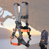 Maxbell Full Body Harness Thicken Construction Harness for Rescue Outdoor Rappelling L Orange