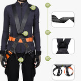 Maxbell Full Body Harness Thicken Construction Harness for Rescue Outdoor Rappelling S Blue