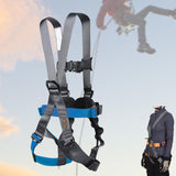 Maxbell Full Body Harness Thicken Construction Harness for Rescue Outdoor Rappelling S Blue