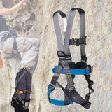 Maxbell Full Body Harness Thicken Construction Harness for Rescue Outdoor Rappelling S Blue