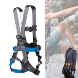 Maxbell Full Body Harness Thicken Construction Harness for Rescue Outdoor Rappelling S Blue