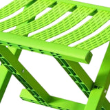Maxbell Plastic Foldable Camping Stool for Barbecue 9.4x11.8x9.4inch Multifunctional Green