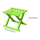 Maxbell Plastic Foldable Camping Stool for Barbecue 9.4x11.8x9.4inch Multifunctional Green