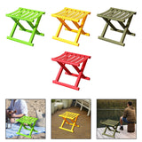Maxbell Plastic Foldable Camping Stool for Barbecue 9.4x11.8x9.4inch Multifunctional Green