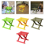 Maxbell Plastic Foldable Camping Stool for Barbecue 9.4x11.8x9.4inch Multifunctional Green