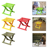 Maxbell Plastic Foldable Camping Stool for Barbecue 9.4x11.8x9.4inch Multifunctional Green