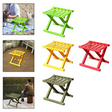 Maxbell Plastic Foldable Camping Stool for Barbecue 9.4x11.8x9.4inch Multifunctional Green