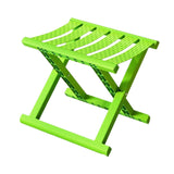 Maxbell Plastic Foldable Camping Stool for Barbecue 9.4x11.8x9.4inch Multifunctional Green