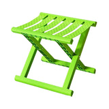 Maxbell Plastic Foldable Camping Stool for Barbecue 9.4x11.8x9.4inch Multifunctional Green