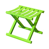 Maxbell Plastic Foldable Camping Stool for Barbecue 9.4x11.8x9.4inch Multifunctional Green