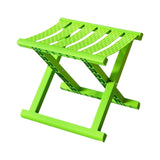 Maxbell Plastic Foldable Camping Stool for Barbecue 9.4x11.8x9.4inch Multifunctional Green
