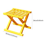 Maxbell Plastic Foldable Camping Stool for Barbecue 9.4x11.8x9.4inch Multifunctional Yellow