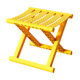 Maxbell Plastic Foldable Camping Stool for Barbecue 9.4x11.8x9.4inch Multifunctional Yellow